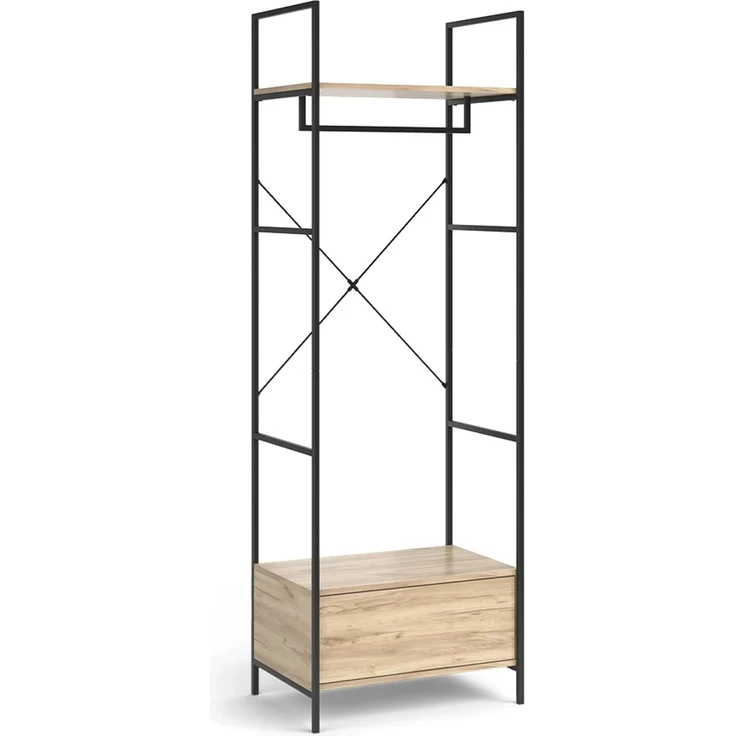 Kleiderschrank Enya Holz 60 x 180 cm mit Schublade Vicco – Bild 1