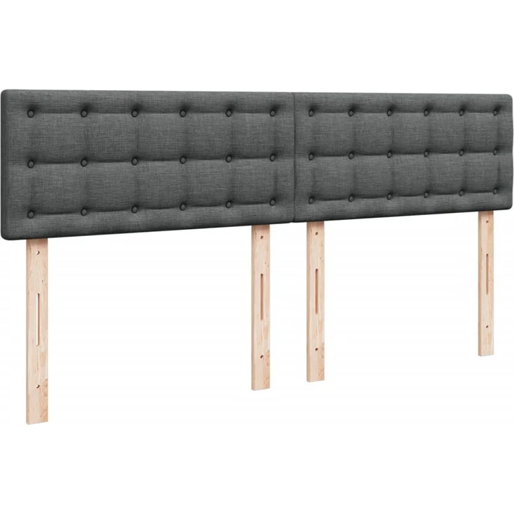vidaXL Boxspringbett mit Matratze Dunkelgrau 200x200 cm Stoff 3289102 – Bild 12