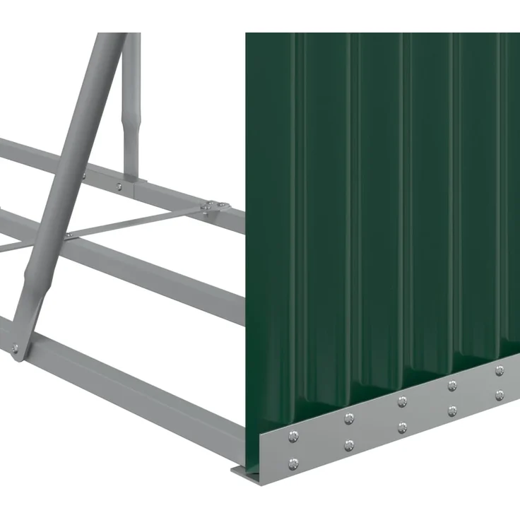 vidaXL Kaminholzunterstand Grün 234x45x100 cm Verzinkter Stahl 364545 – Bild 6