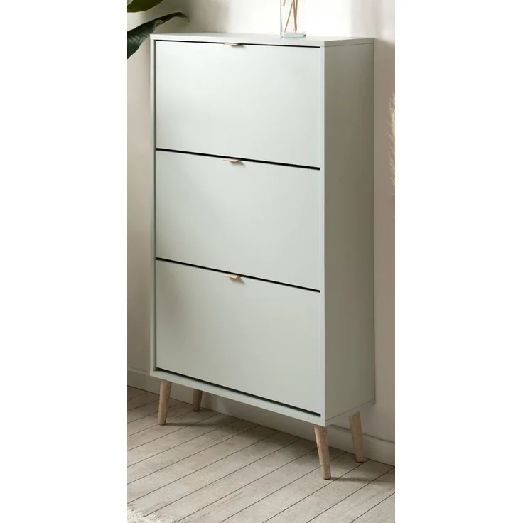 Schuhschrank Aldan in grün 70 x 125 cm – Bild 1