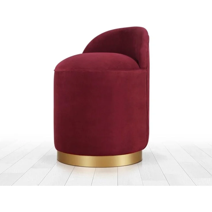 Hanah Home 'Dover - Claret Red' Pouffe, Bordeauxrot, 45 x 50 x 45 cm – Bild 2