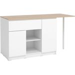 Vente-unique - TUNORI Küchenmöbel Holz, Platte BeigeWeiß - B 70 cm x H 90,5 cm x L 169,8 cm