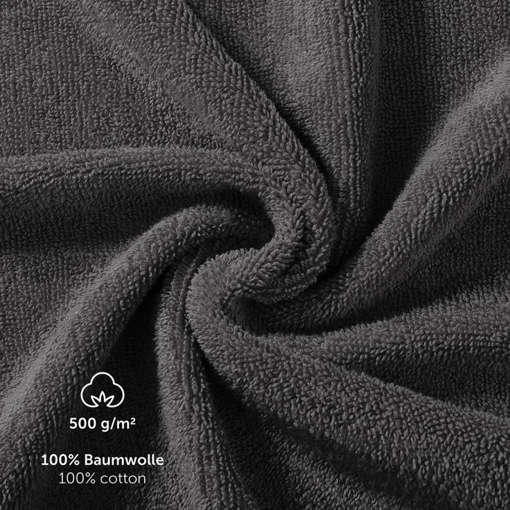 Blumtal Waschhandschuh 10er Set aus Frottee 15x20 cm - weich und saugstark, (Set), mit modischer Bordüre und praktischer Aufhängeschlaufe, 100% Baumwolle – Bild 3