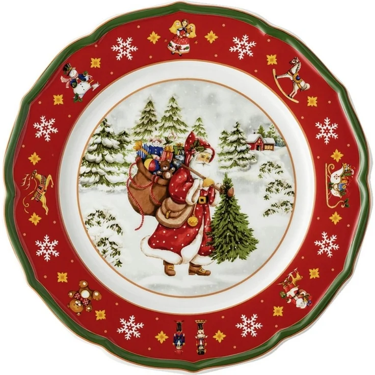 Hutschenreuther Teller Flach 22 cm Happy Wintertime Red – Bild 1