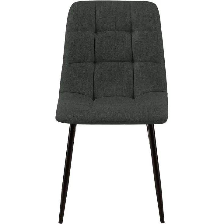 CLP 4er Set Esszimmerstuhl Tilde gepolstert mit Rückenlehne bis 150 kg belastbar - Farbe:dunkelgrau;Material:Stoff – Bild 6