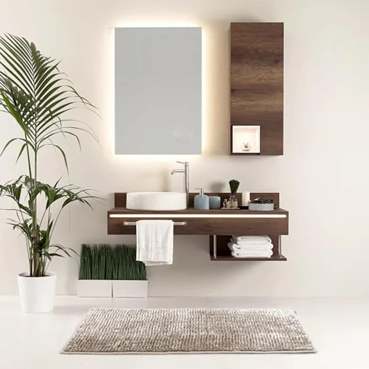 AmeliaHome Badematte Badematte Badteppich Badvorleger Duschvorleger Badezimmer rutschfest, rutschhemmend beschichtet, Rutschfest, Polyestertextilien, Rechteck, 50x70 cm, 60x90 cm, 70x120 cm – Bild 2