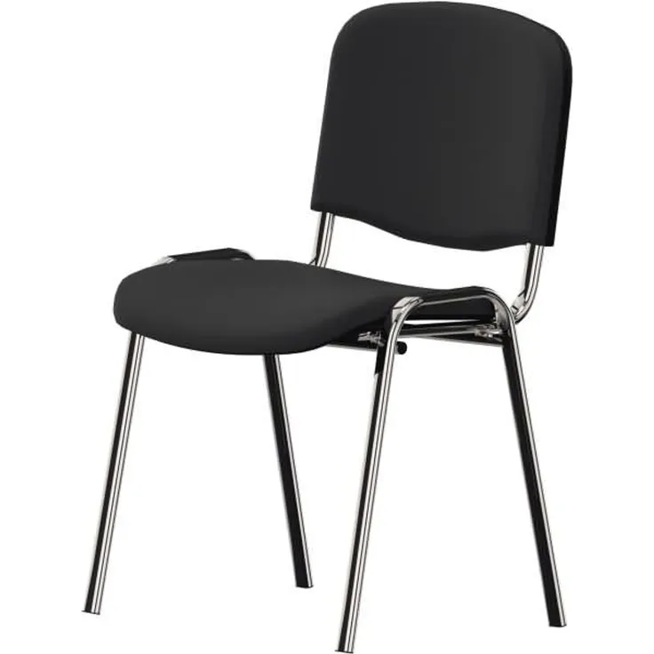 NowyStyl Besucherstuhl ISO 4L 4Fuß gepolstert chrom/schwarz