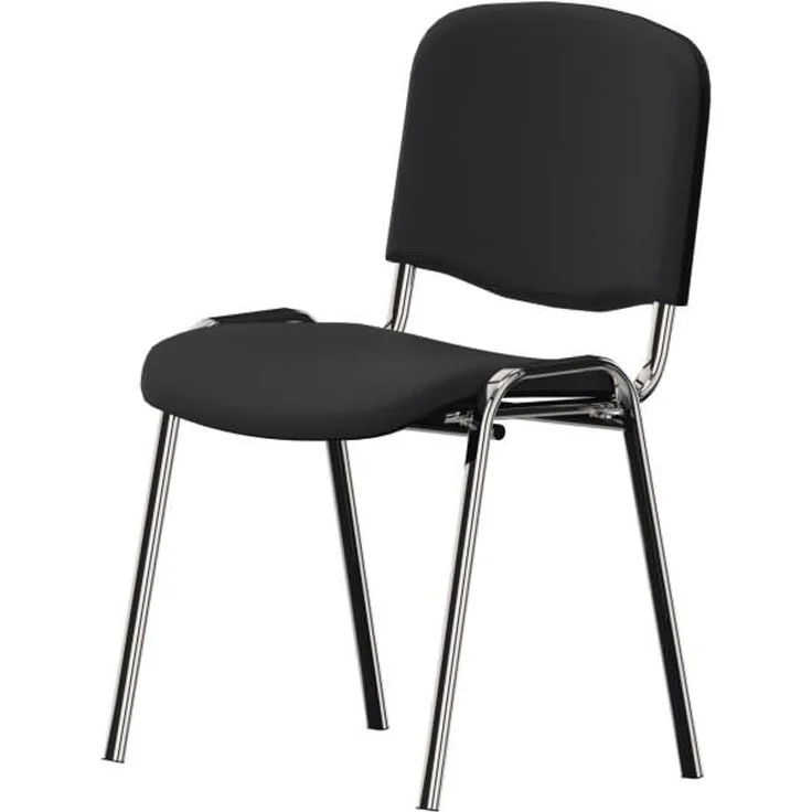 NowyStyl Besucherstuhl ISO 4L 4Fuß gepolstert chrom/schwarz
