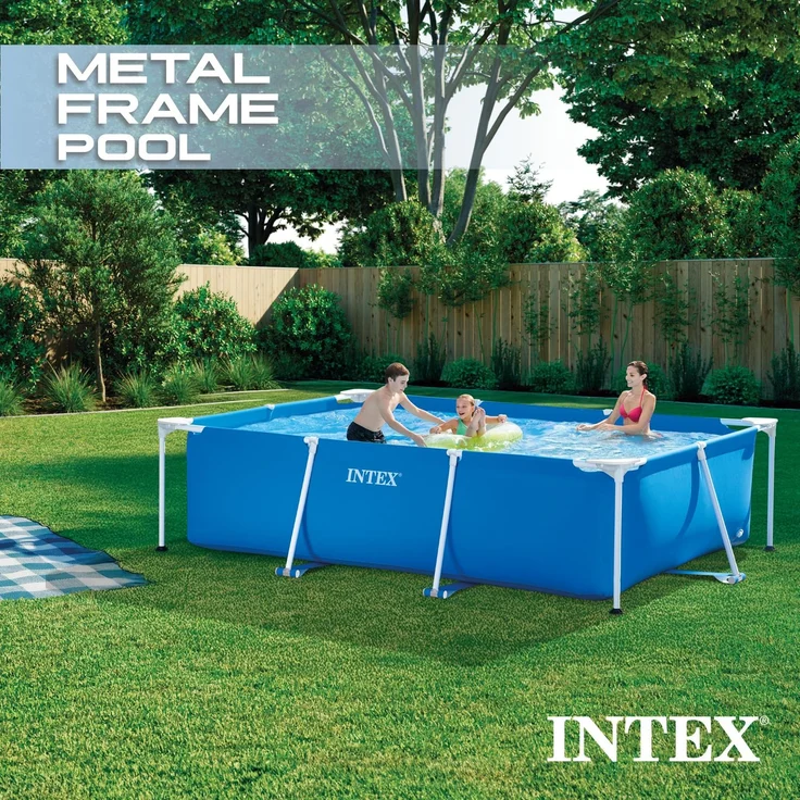 Intex 'Frame Swimming Pool Set Serie Family III', blau, 300 x 200 x 75 cm, rechteckig – Bild 3