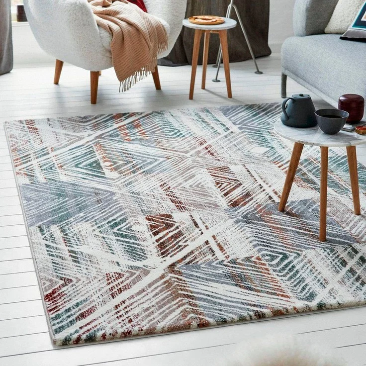 Esprit Teppich Cuba, ESP-40104, rechteckig, Höhe: 13 mm, dichter Kurzflor, geometrisch, Wohnzimmer – Bild 1