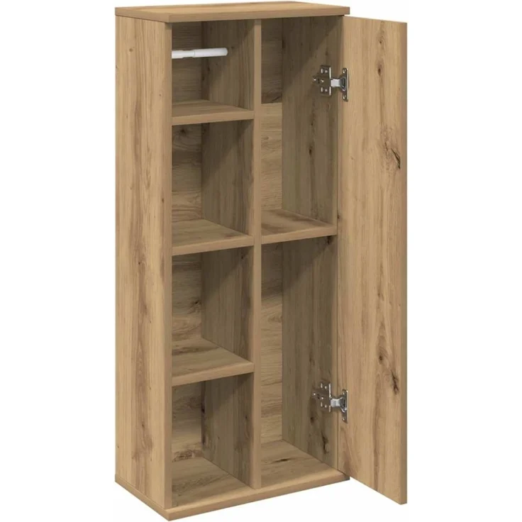 vidaXL Badezimmerschrank mit Rollenhalter Artisan-Eiche 39x22x90 cm 858532 – Bild 11