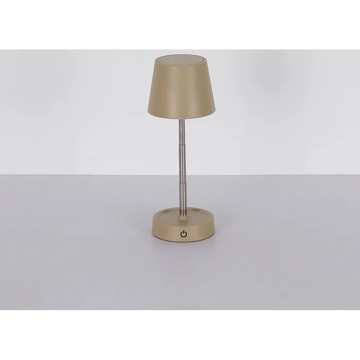 LED Tischleuchte, Touchdimmer, USB, Akku, sandfarben – Bild 10