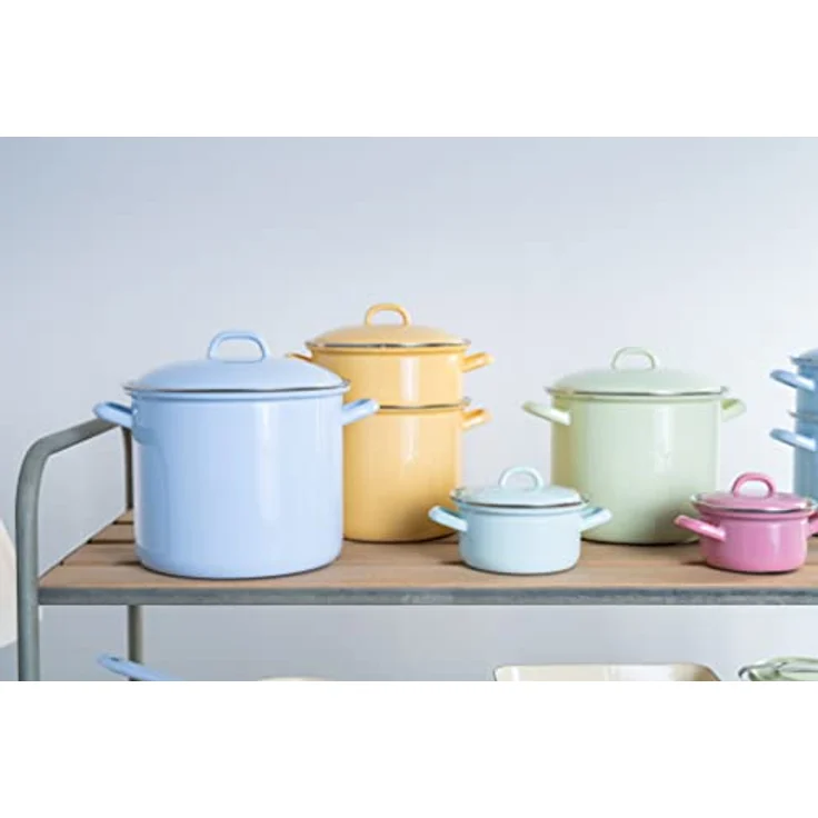 Riess Topf mit Chromrand 18cm 3 L pastell modra – Bild 5