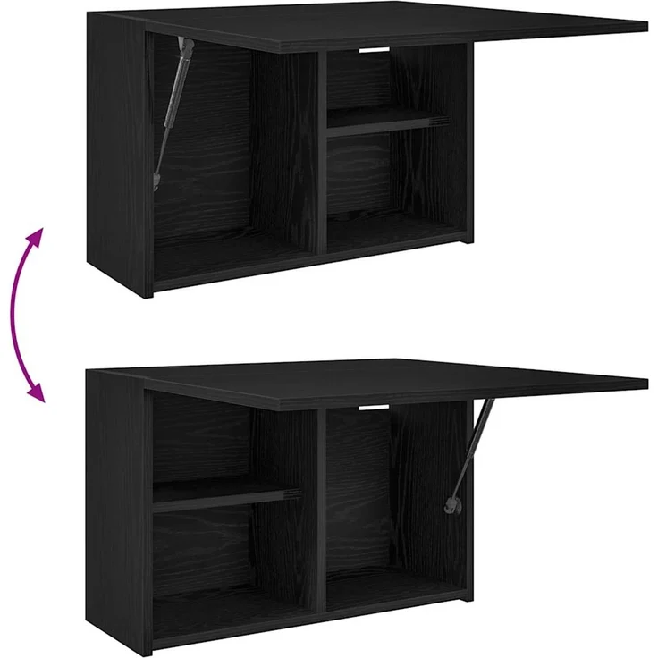 vidaXL Bad-Wandschrank Schwarz 60x25x40 cm Holzwerkstoff 860068 – Bild 8