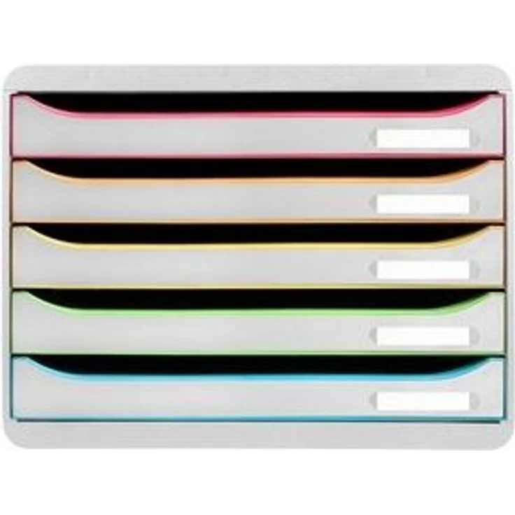 Exacompta Schubladenbox BIG-BOX PLUS 308714D quer 5 Schubladen harleki – Bild 6