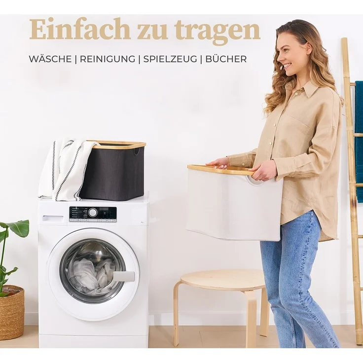 HENNEZ Aufbewahrungskorb 40l kompatibel für IKEA KALLAX Regal, Korb zur Holz Aufbewahrung klein Aufbewahrungsbox Regalkorb – Bild 5