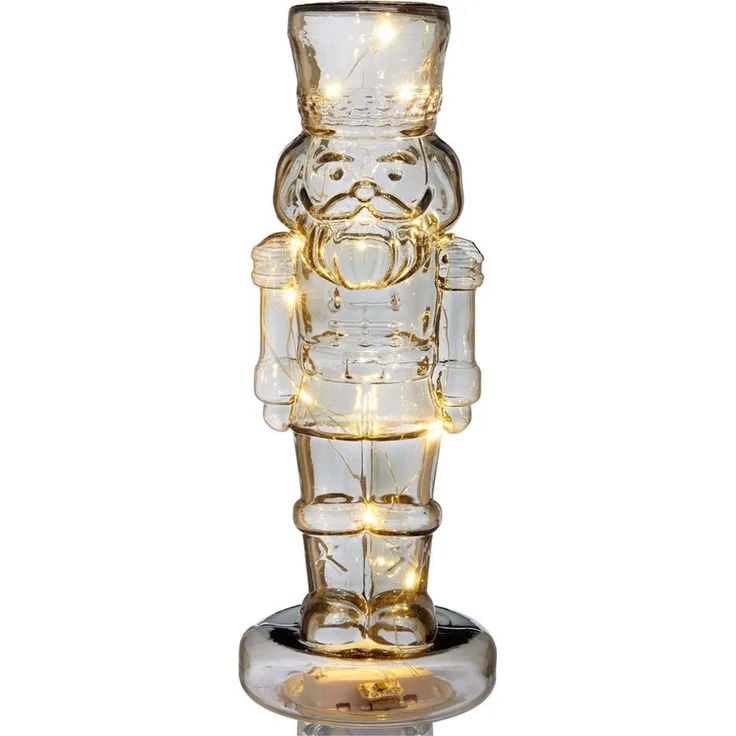 Creativ home LED Dekofigur Deko-Figur Nussknacker, Timerfunktion, LED fest integriert, mit LED-Beleuchtung