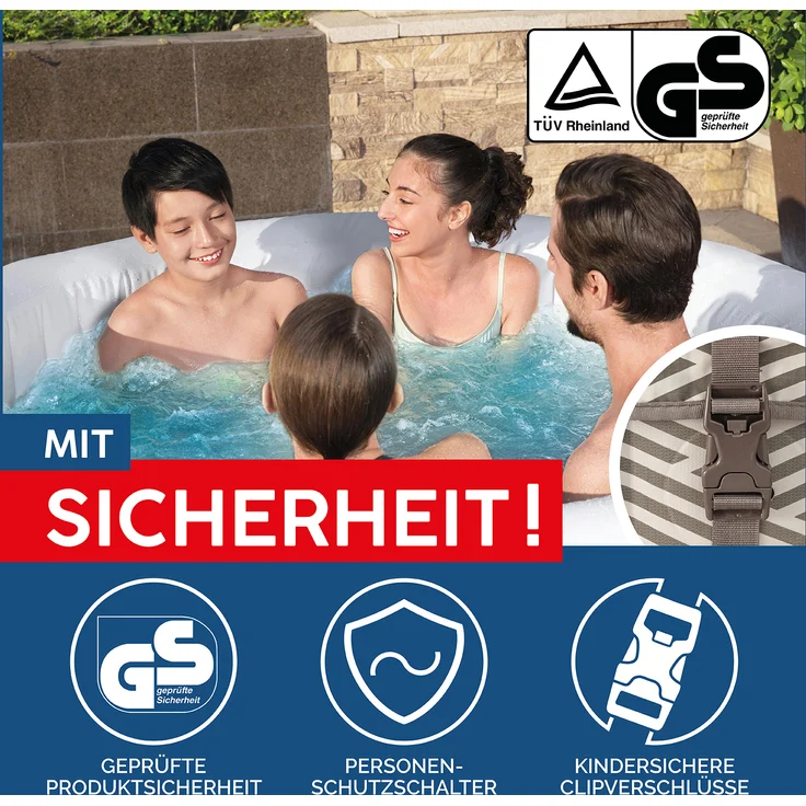 LAY-Z-SPA® WLAN-Whirlpool Madrid AirJet™ Ø 180x66 cm, rund – Bild 7