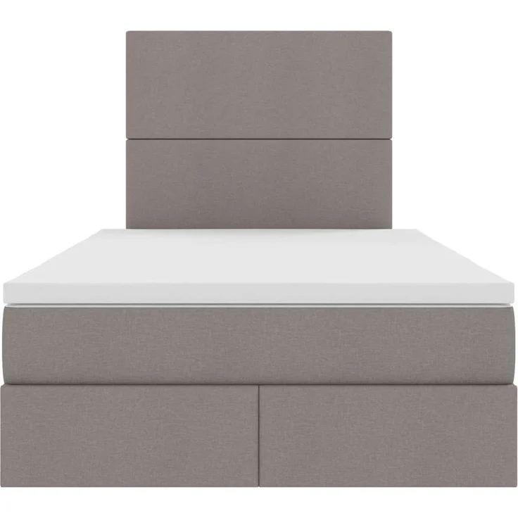 vidaXL LED-Speicherbett mit Matratze Taupe 120 x 200 cm Stoff 3372348 – Bild 8