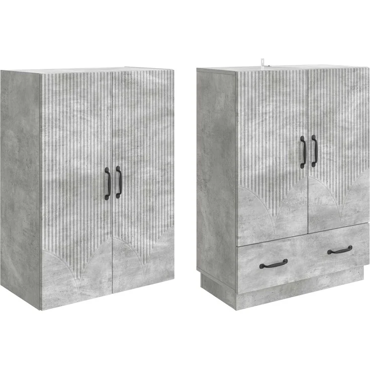 vidaXL Schrankset 2 pcs Holzwerkstoff 3416775 – Bild 3