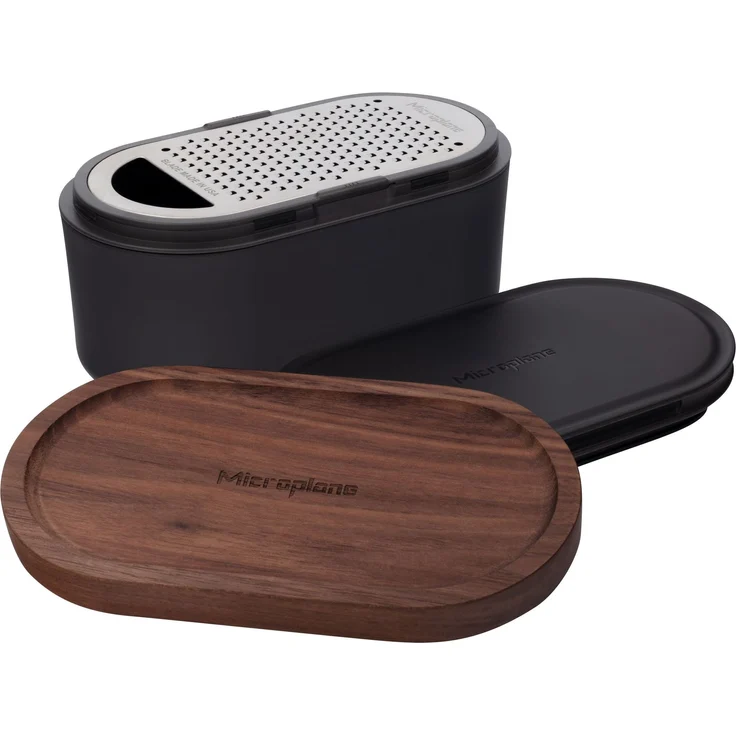 Microplane Handreibe mit Auffangbehälter 34700 Grater grau – Bild 2