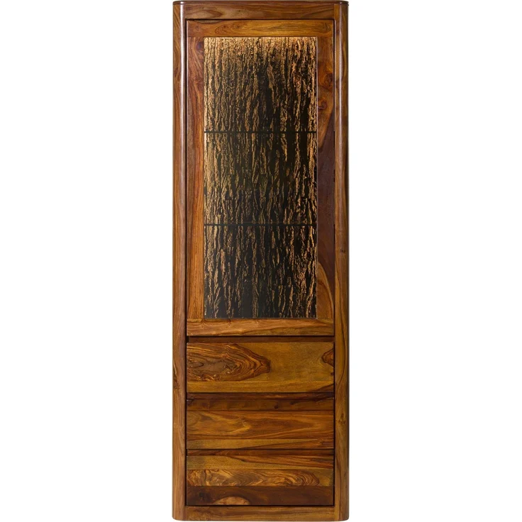 Vitrine Sheesham 70 x 40 x 202 walnuss gewachst TORONTO LUX #210 – Bild 6