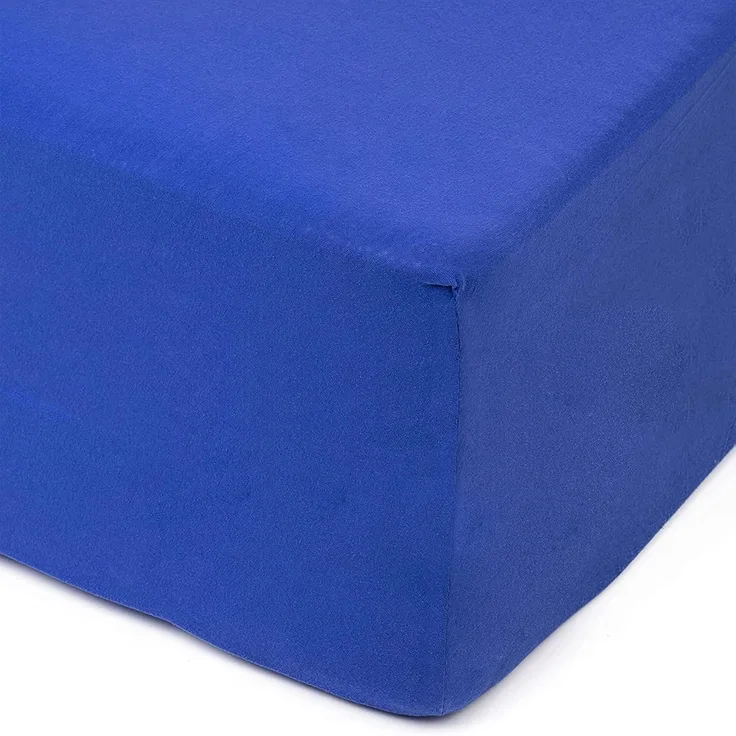 Amago - Spannbetttuch, 50 cm Steg, 100 prozent Baumwolle, 180x200 cm - Blau