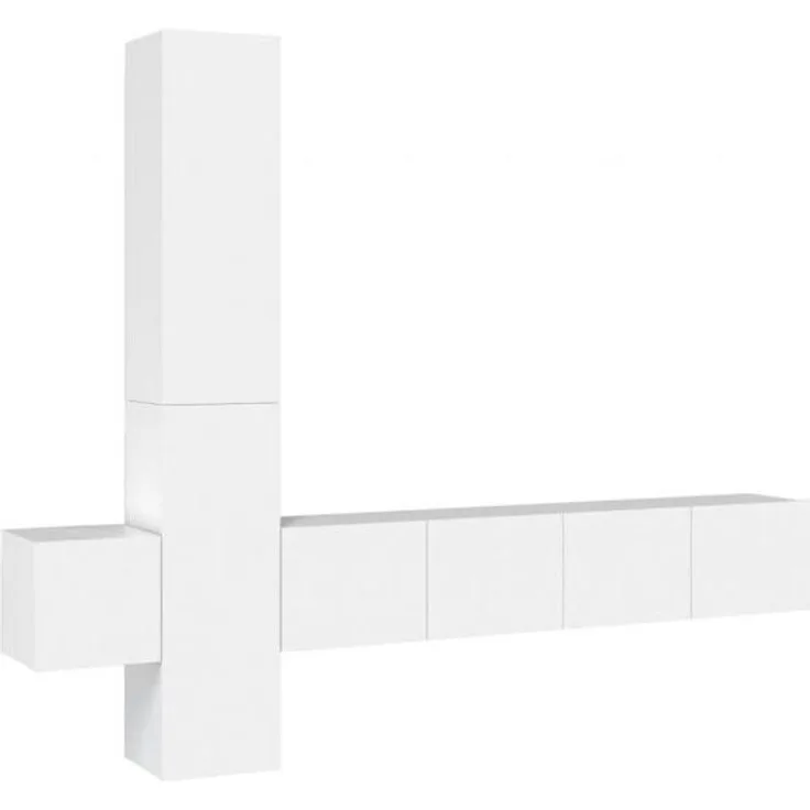 5-tlg. TV-Schrank-Set Weiß Holzwerkstoff [3114246]