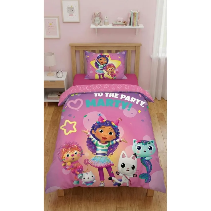 Gabby´s Dollhouse Bettwäsche Set aus Mikrofaser Bettdeckenbezug 140 × 200 cm mit 70 × 90 cm Kissenbezug – Bild 2