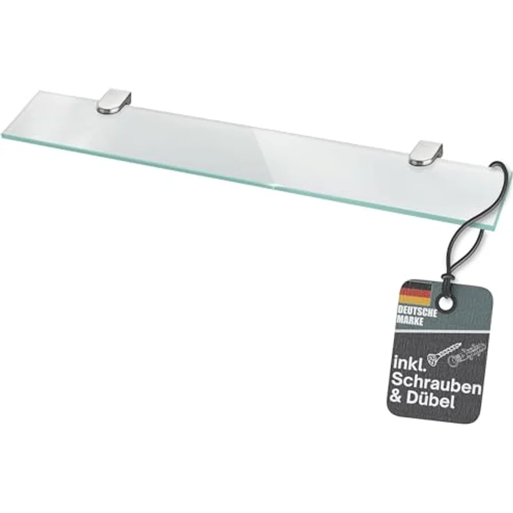 bonsport Badregal Glas Regal, Glasregal Milchglas rechteckig 60 x 10.16 x 0.6 cm – Bild 2