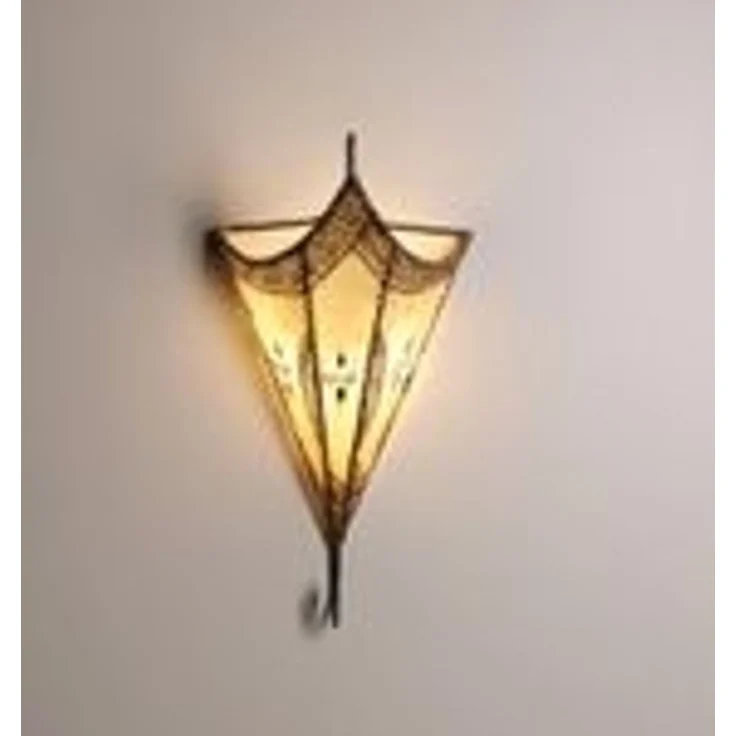 Marokkanische Leder Wandlampe Mouna Rot – Bild 8