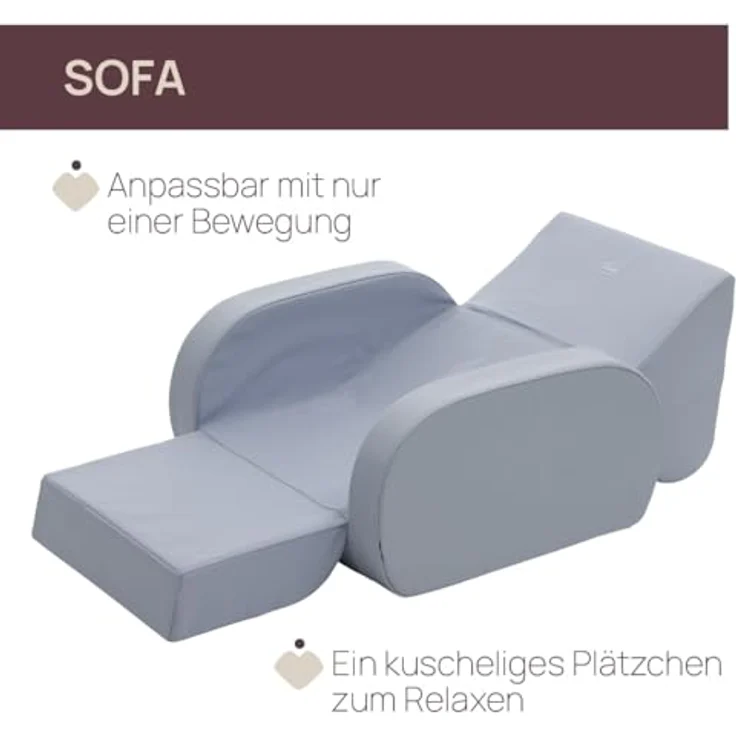 Chicco Twist Kinderstuhl, wandelbar in Liegestuhl und Sofa, Kinderstuhl mit 3 Konfigurationen, bequem und leicht, verwandelt sich mit einer Handbewegung - Für Kinder ab 12 Monaten – Bild 5