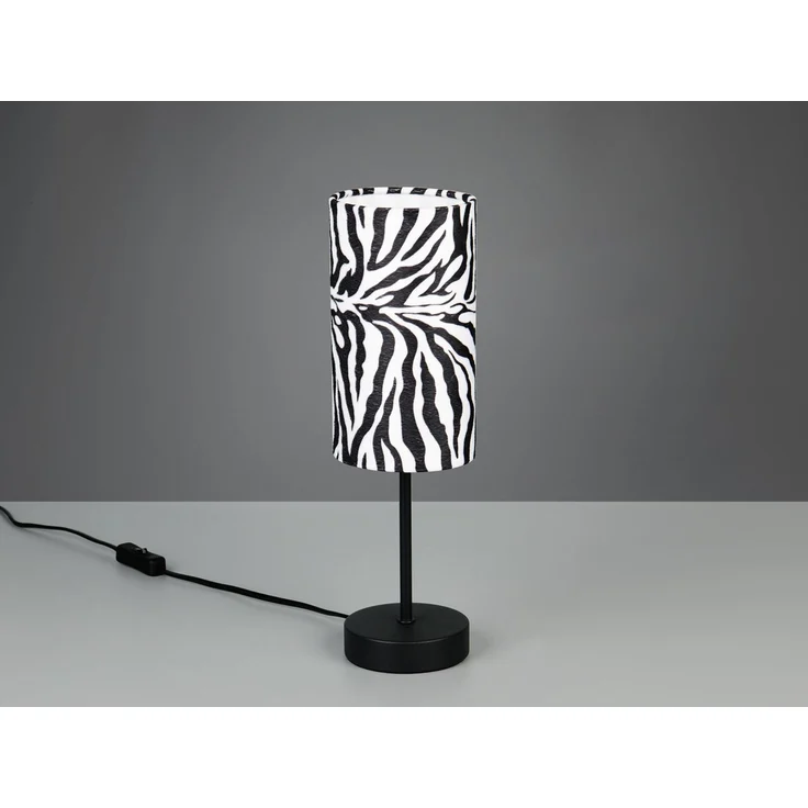 Tischlampe ZEBARA mit Stoffschirm Zebramuster, Höhe 36,5cm – Bild 6
