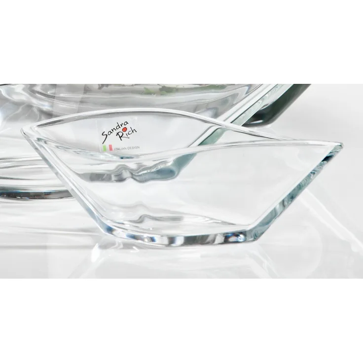 Sandra Rich Schale Glasschale Elegance-Leaf klar oval von Sandra Rich, Glas