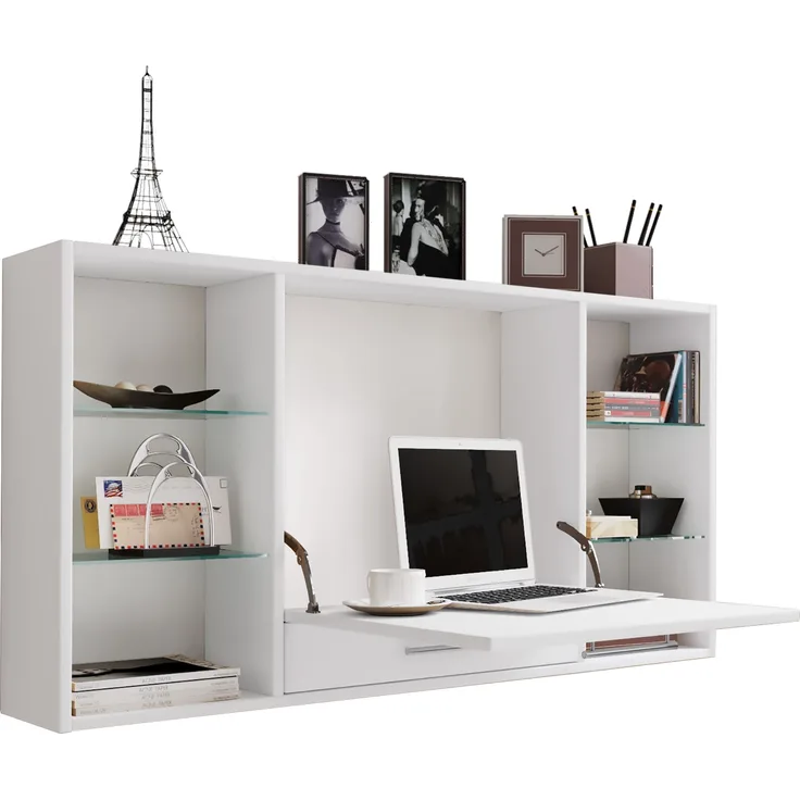 VCM Schreibtisch Teala 917039 Weiß H. 60 x B. 115 x T. 20 cm