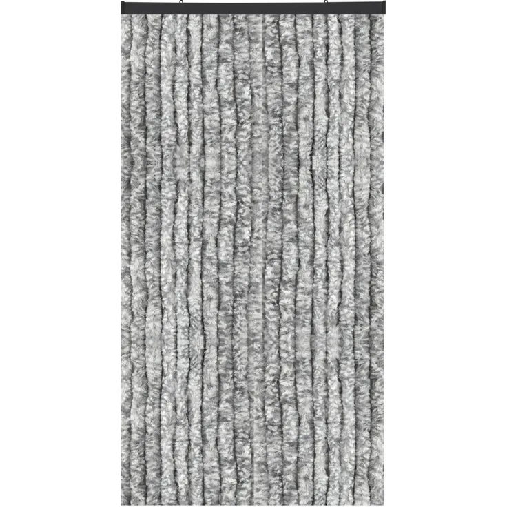 Flauschvorhang in Sondergröße - Türvorhang Breite: 140cm - Länge: 275cm, Hellgrau Meliert