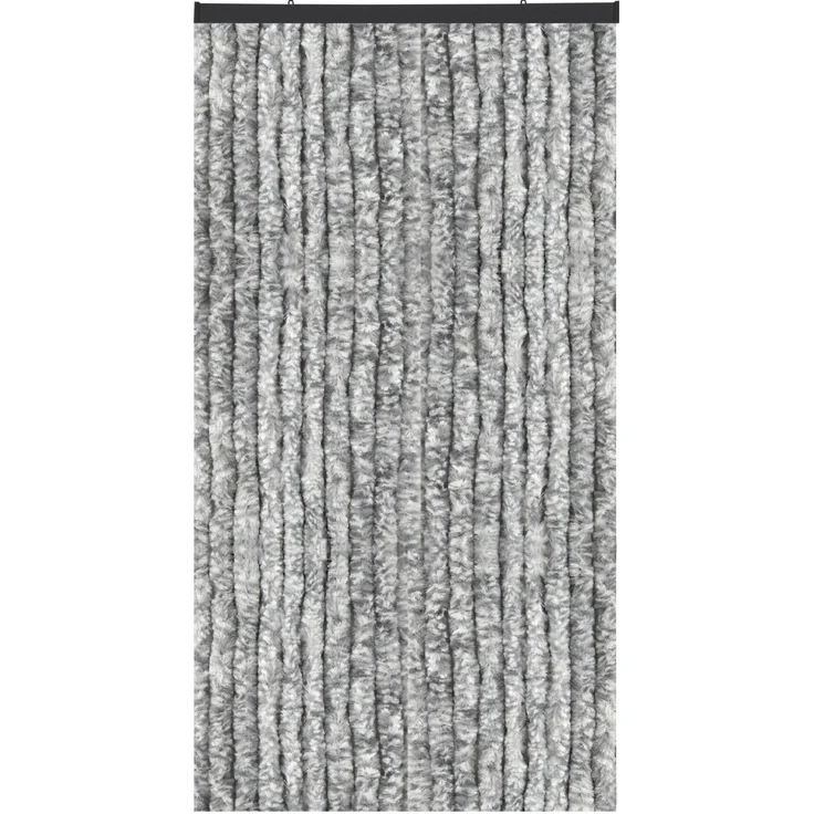 Flauschvorhang in Sondergröße - Türvorhang Breite: 140cm - Länge: 275cm, Hellgrau Meliert – Bild 1