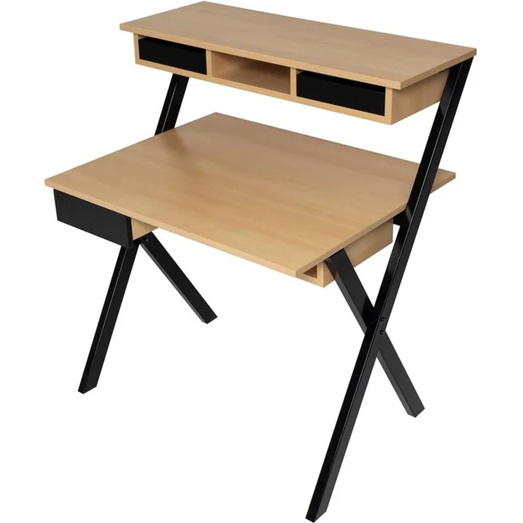 Homeoffice Schreibtisch X-Home Buche Dekor – Bild 2