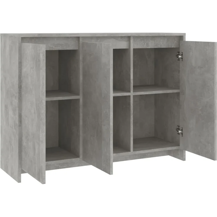 Sideboard, Kommode Betongrau 102x33x75 cm Holzwerkstoff – Bild 5