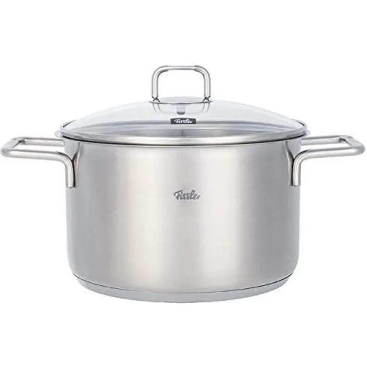 Fissler Hamburg® Kochtopf Induktion mit Glasdeckel Edelstahl 24 cm Ø 5,8 L