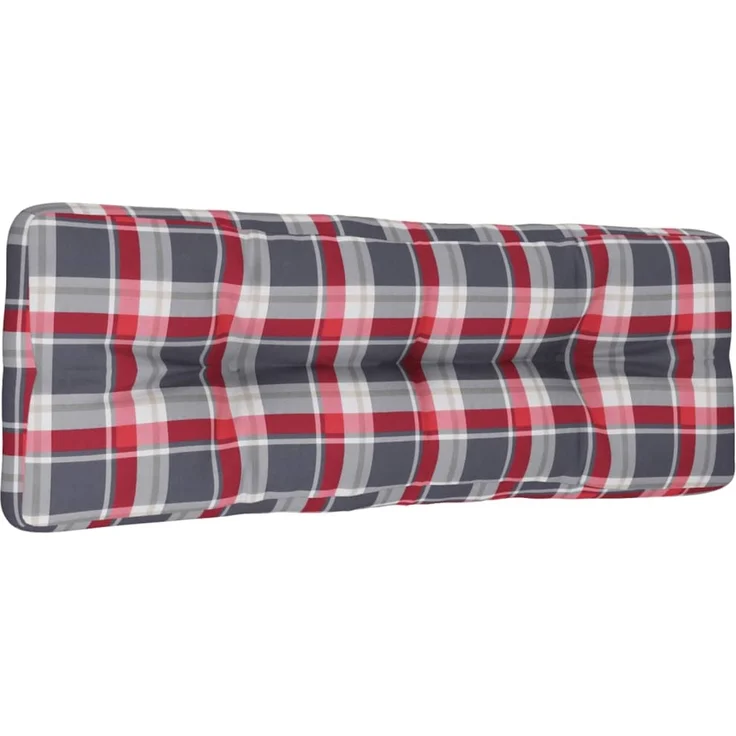 vidaXL Palettenkissen Rot Karomuster 120x40x12 cm Stoff 360636 – Bild 3