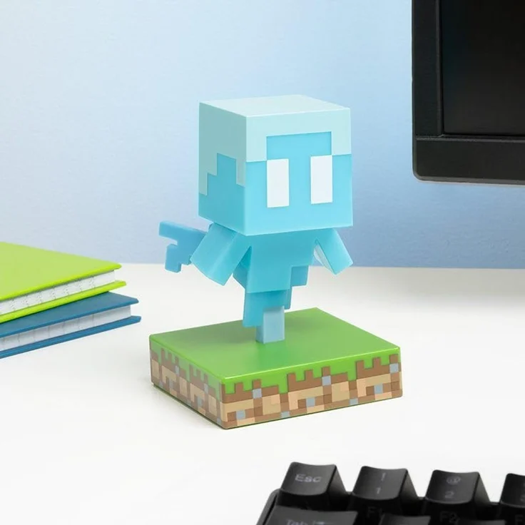 Minecraft Paladone Allay freistehende Schreibtischleuchte, Spielzimmer-Dekoration und Merchandise für Jungen und Mädchen, Nachtlicht-Geschenk, Zubehör für Spielzimmer und Schlafzimmer – Bild 3