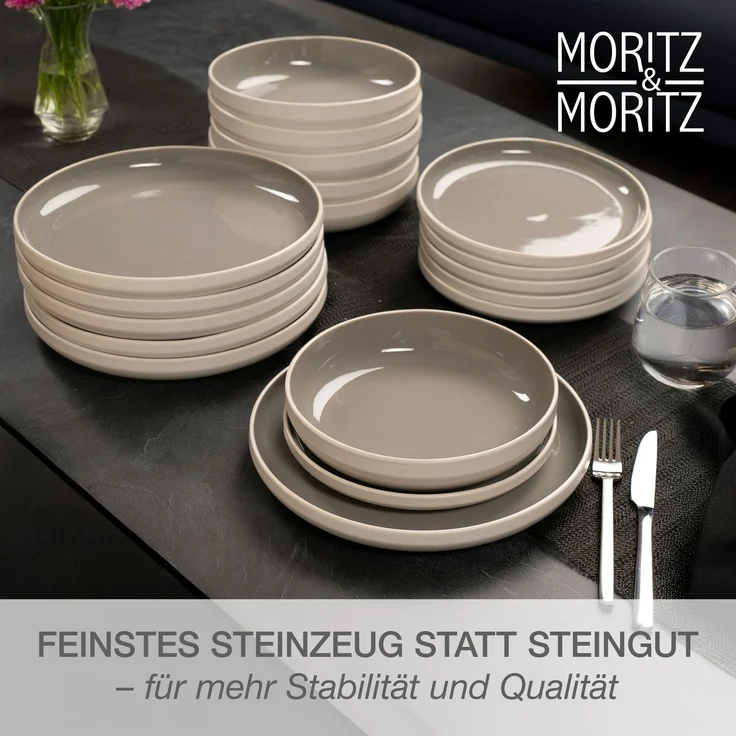 Moritz & Moritz CAVO Geschirrset 18tlg. - Stone – Bild 4