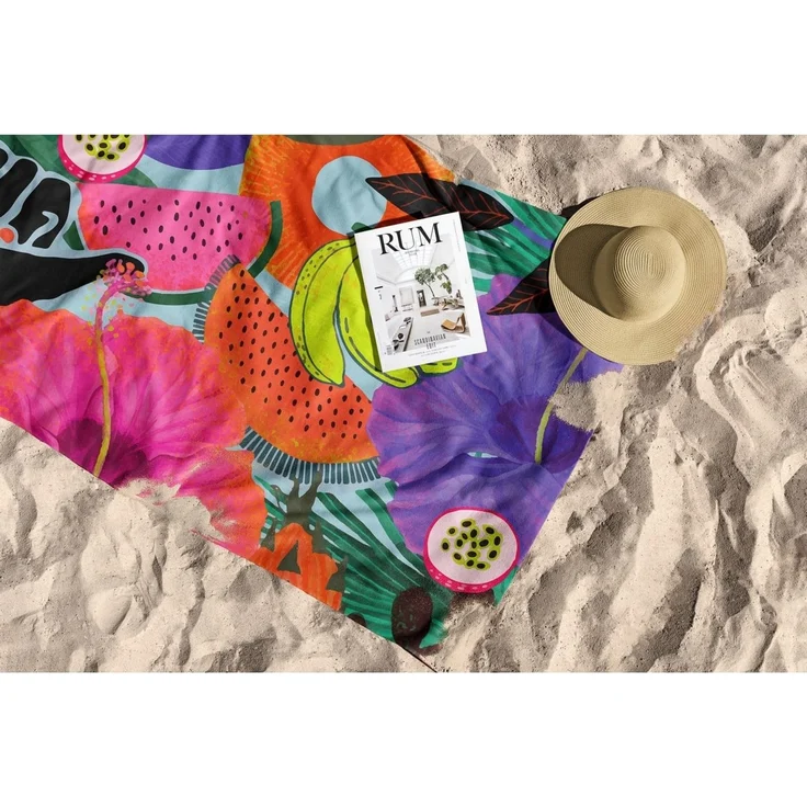 Mijolnir 'Tropical Vibes 70' Strandtuch, Mehrfarbig, 70 x 130 cm – Bild 5