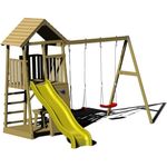 Wendi Toys Holz Spielturm Giraffe | mit Rutsche,