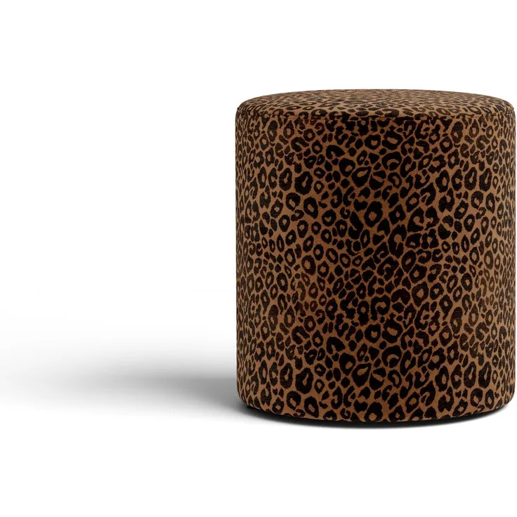Micadoni Pouf Dia 40cm Chenille Wild Honig