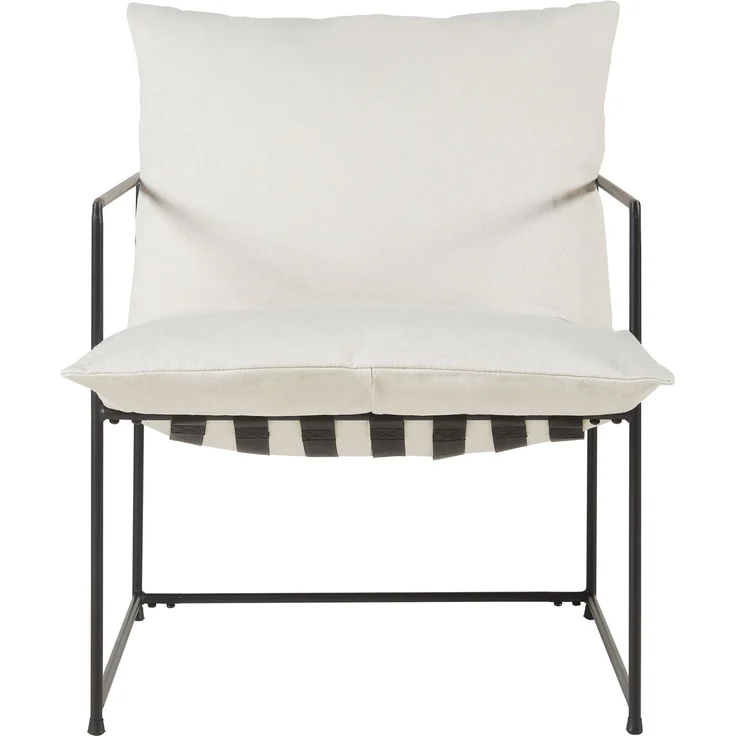 Sessel Utsjoki 90x61x70 cm Schwarz/Beige [en. casa] – Bild 4