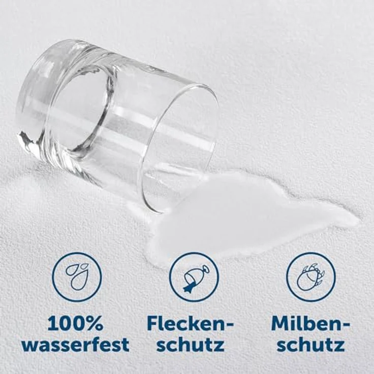 Blumtal® Matratzenschoner 180x200 cm - Oeko-Tex zertifizierte Inkontinenzunterlage waschbar - wasserdichte Matratzenauflage 180x200 - Matratzenschutz wasserdicht - Matrazenschoner180/200 - Nässeschutz – Bild 4