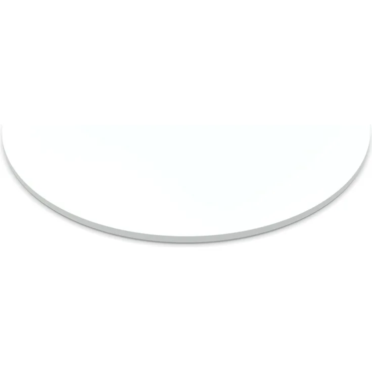Dekor Spanplatte 28mm Tischplatte rund melaminharzbeschichtet weiß mit ABS Kante Umleimer - Größe 90 x 90 cm - Höhe 2,8 cm - Farbe Icy White