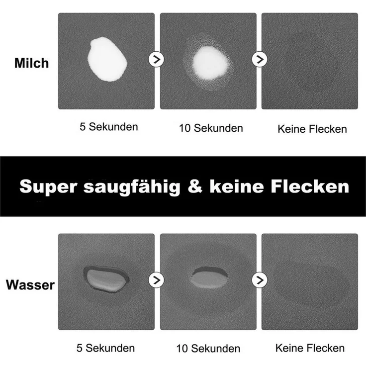 Ledander Napfunterlage Futtermatte für Hunde & Katzen – Wasserdichte Silikon Napfunterlage, 1-St, saugfähig & schnell trocknend für Haustiere – Bild 3